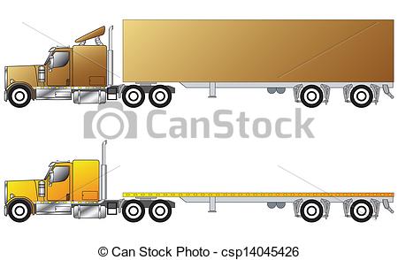 Green 18 wheeler class 8 truck blank copy space trailer 
