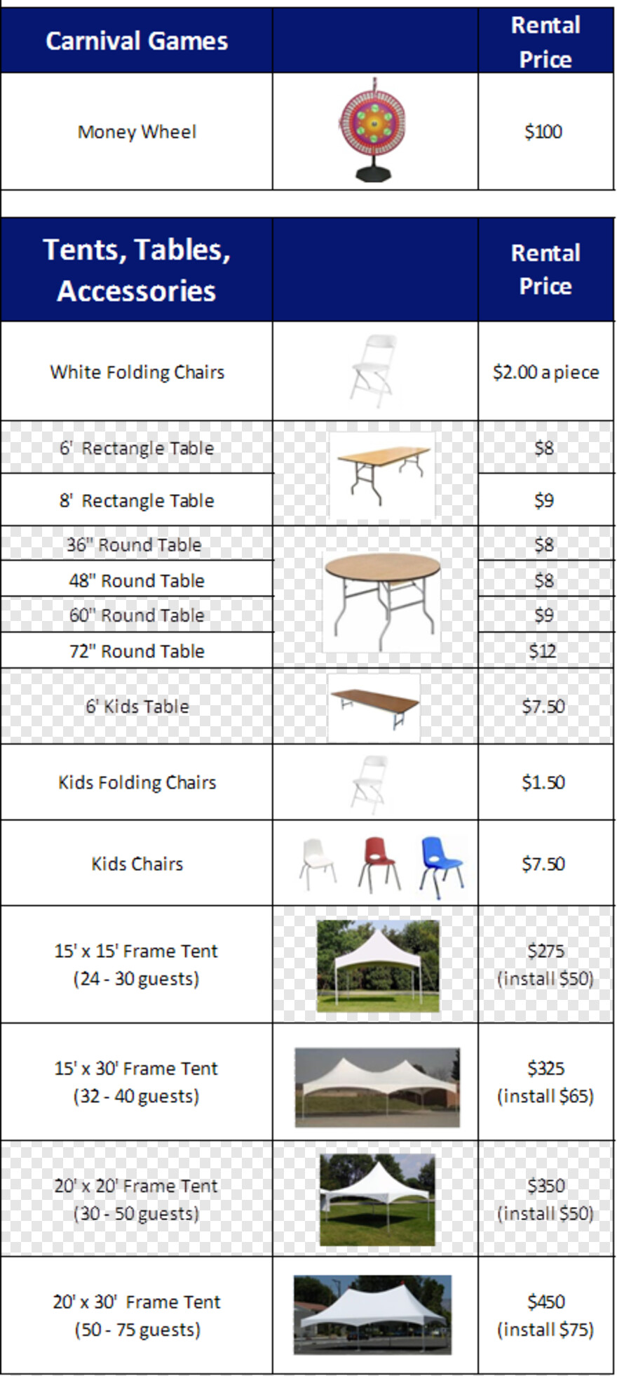 tables # 606648