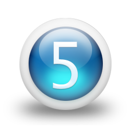 Free orange number 5 icon - Download orange number 5 icon