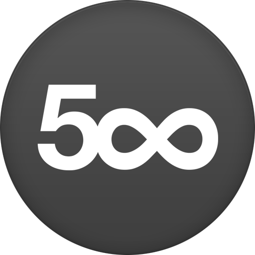 Gray 500px 4 icon - Free gray infinite icons