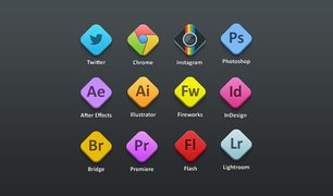 Free Adobe Products Dock Icons Vector - TitanUI