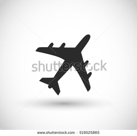 Airplane dark shape rotated to right diagonal Icons | Free Download