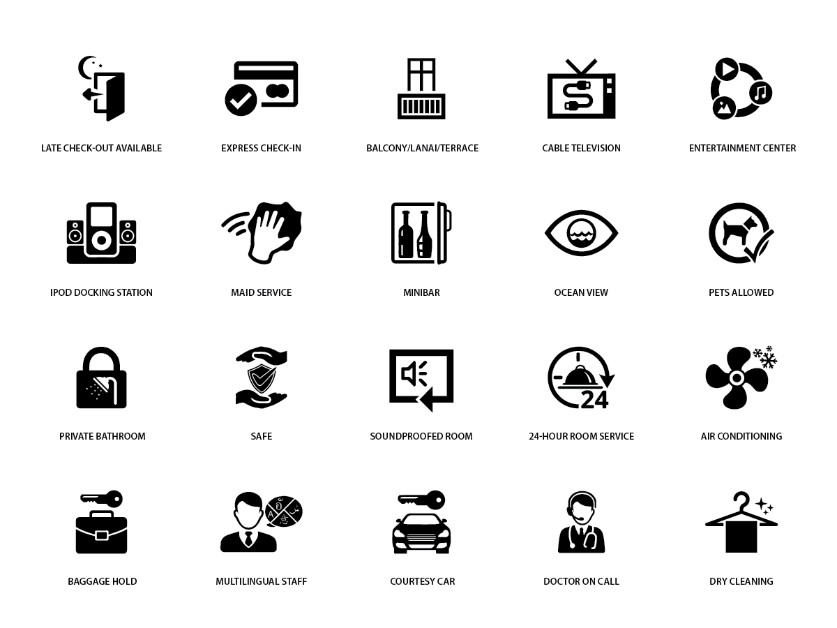 Apartment Amenities Icons by Dilip Prasad - Dribbble