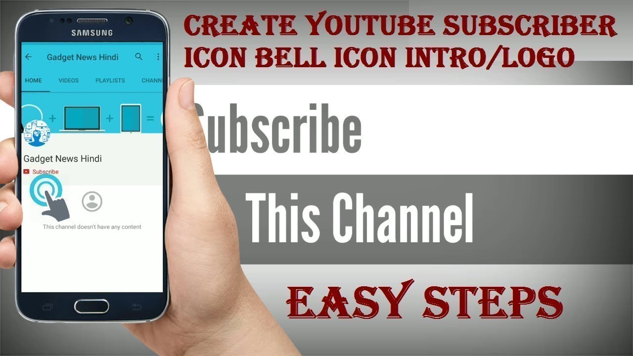 How to Make Subscribe  Bell icon intro Easily in Android mobile 
