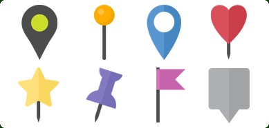 Map Marker Inside Azure Icon - Vista Map Markers Icons 