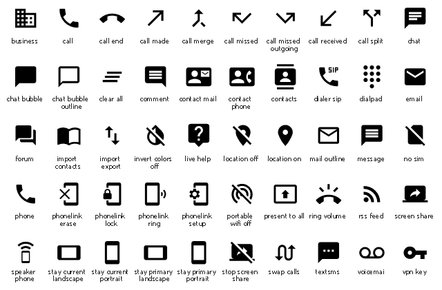 Design elements - Android system icons (communication)