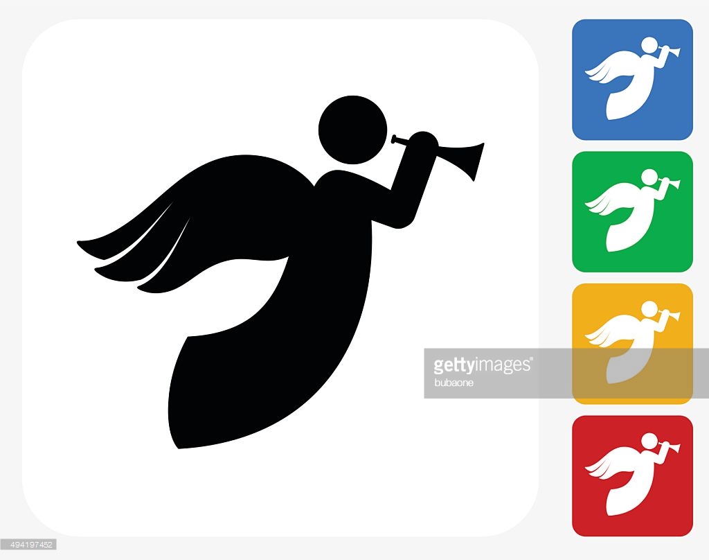 Christmas angel icon in flat style isolated on Vector Image
