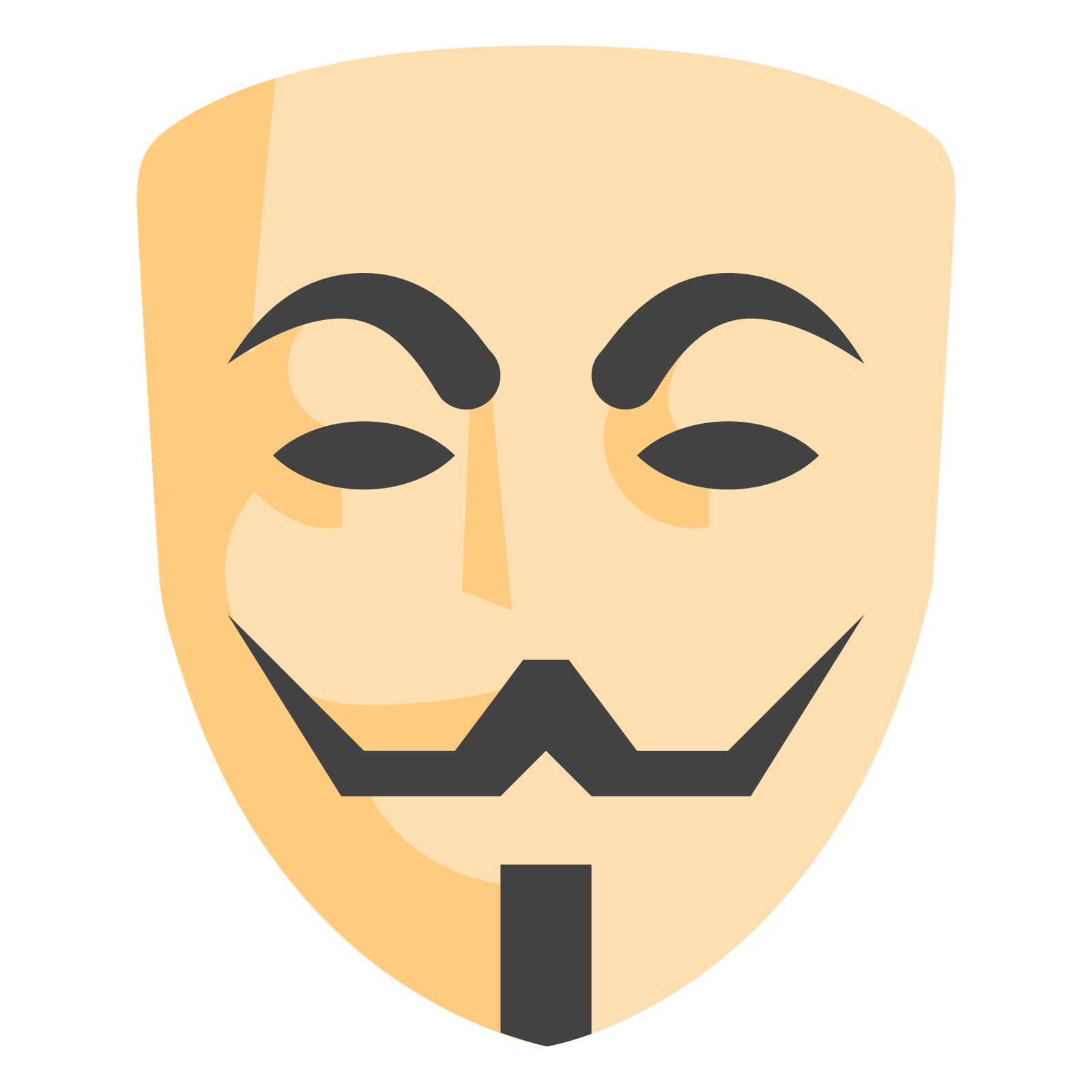 Anonymous mask vector icon. Hacker logo design. Criminal 