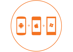Set of modern flat design icons for mobile application development 