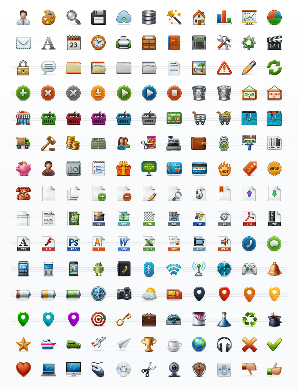 50 of the Best Ever Web Development, Design and Application Icon Sets