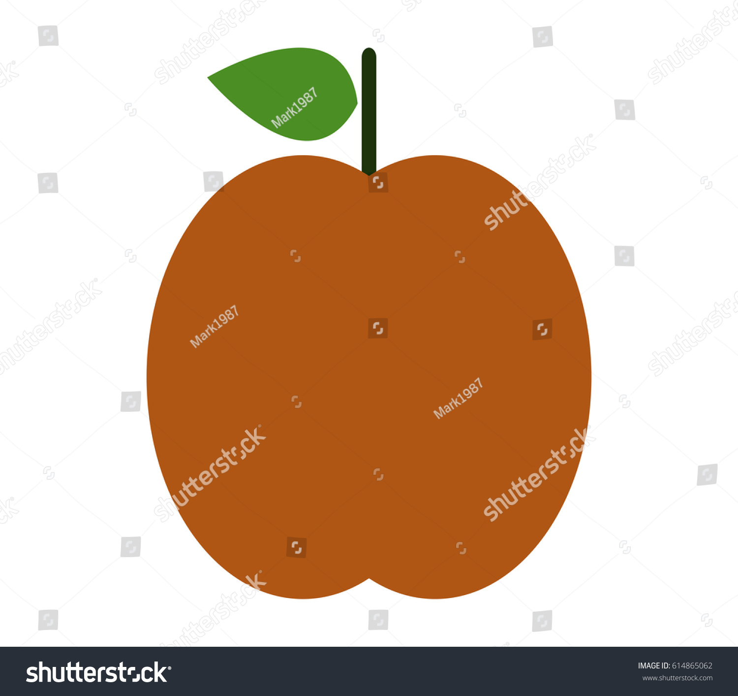 Apricot icon vector. Vector illustration of apricot isolated 