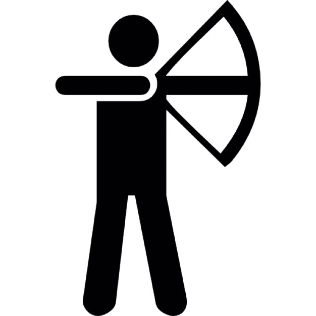 Archery Icon On Black And White Vector Backgrounds Vector Art 