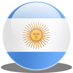 Square icon. Illustration of flag of Argentina