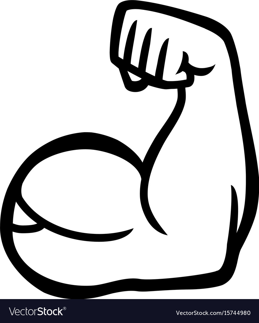 Biceps flex arm vector icon clipart vector - Search Illustration 