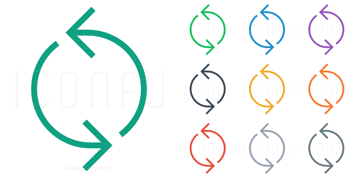 Arrow circle icon - free vector download