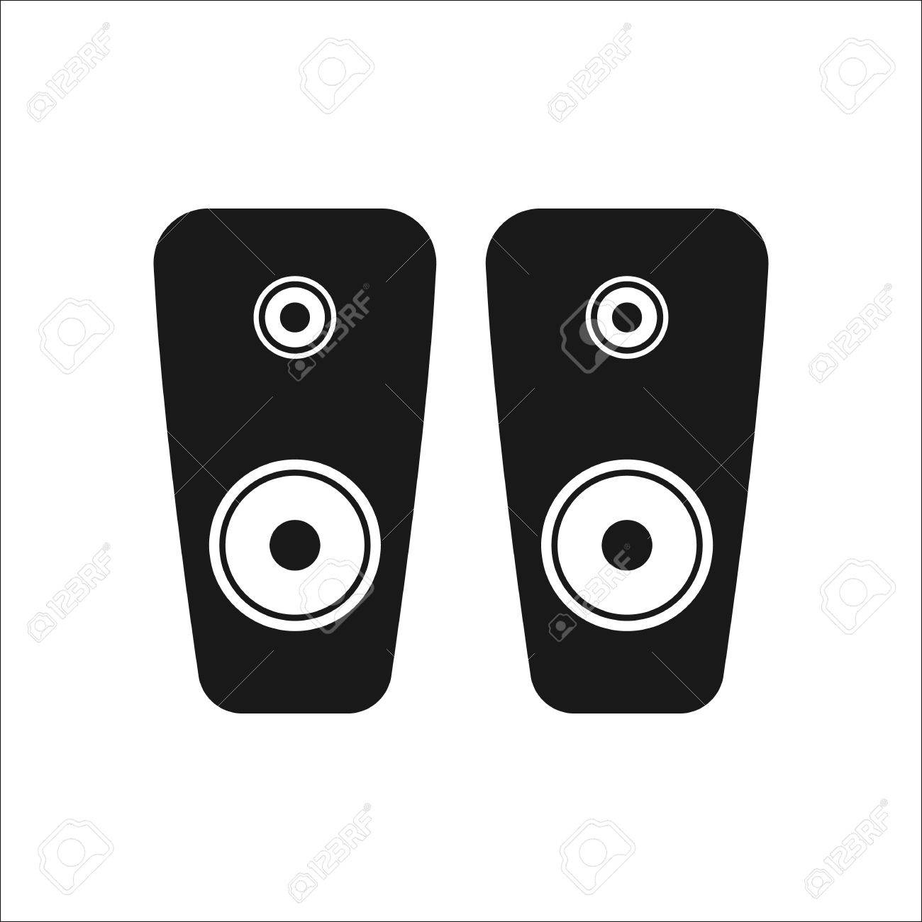 Illustration of loud speaker icon on white background vector 