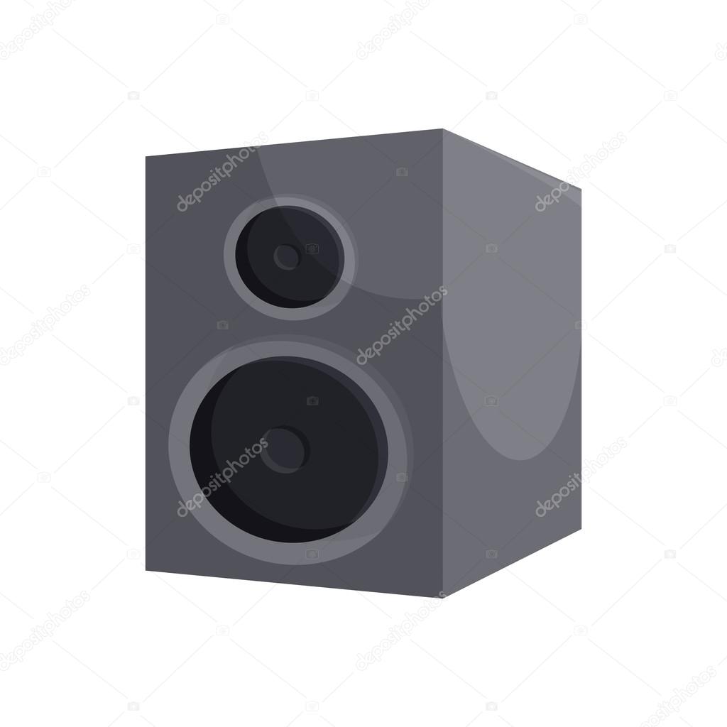Black sound speaker icon, cartoon style  Stock Vector 