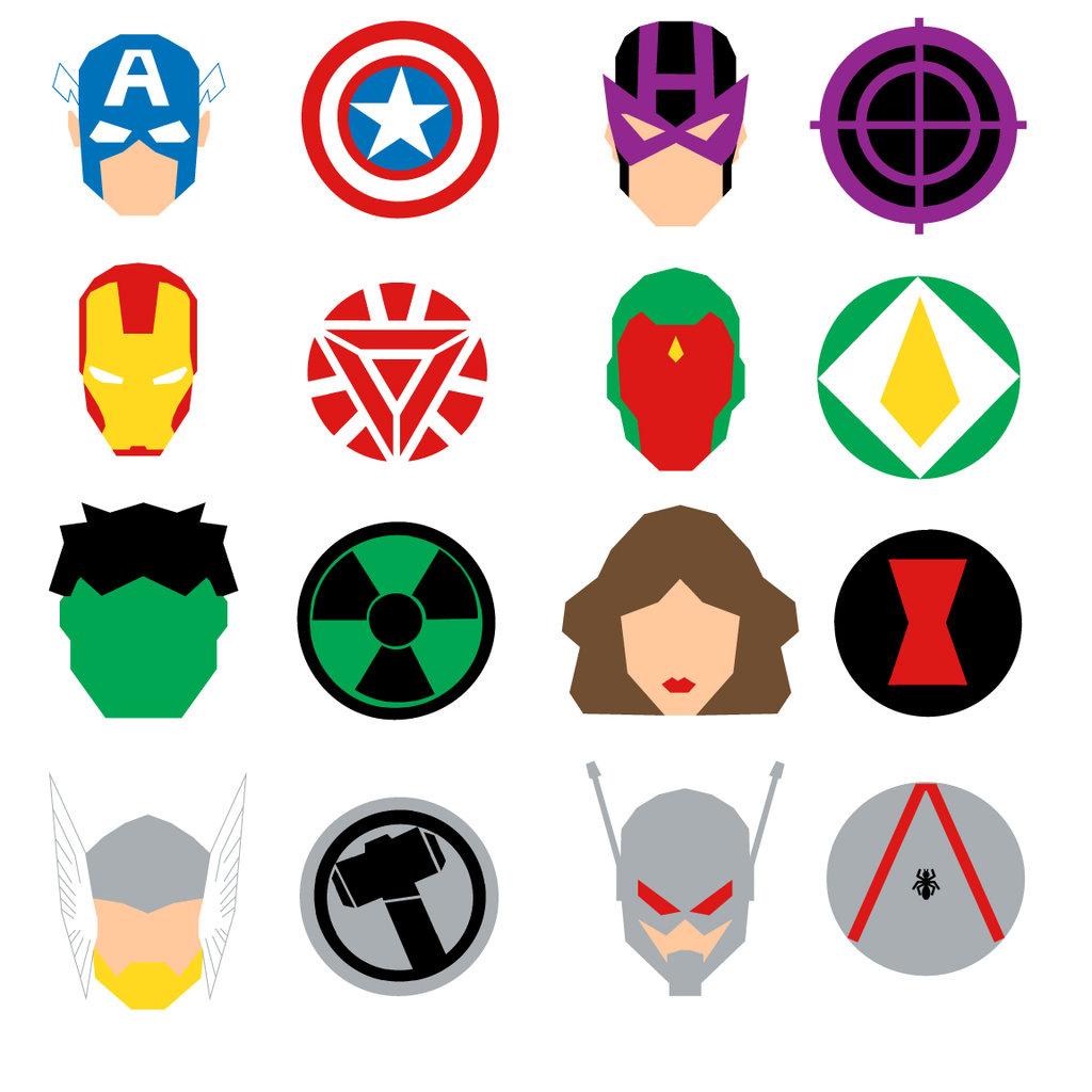 Avengers Icons Zip Hoodie (dark) | Marvel and Marvel art