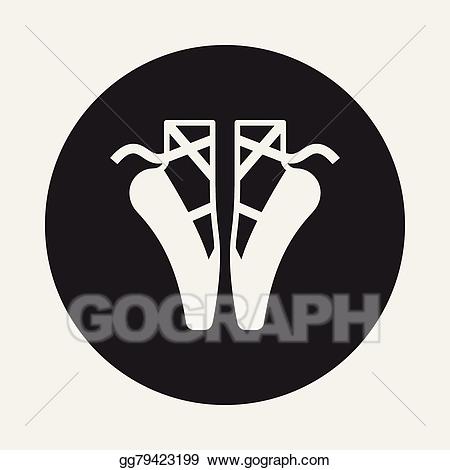 Ballet shoes icon  Stock Vector  signsandsymbols@email.com 