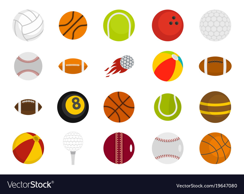 Sports Ball Icon Set Stock Vector 143985727 - 
