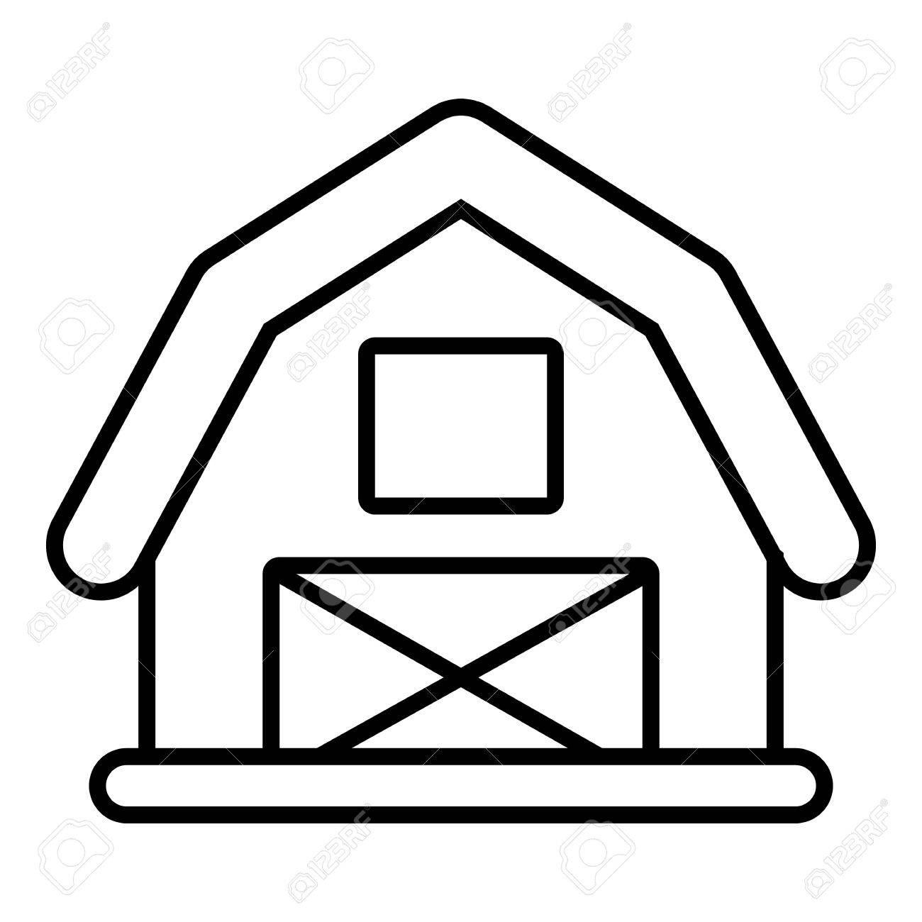 Barn Icon On Black And White Vector Backgrounds Vector Art | Getty 