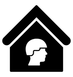Barracks Icon Image. Large Black Military Icons