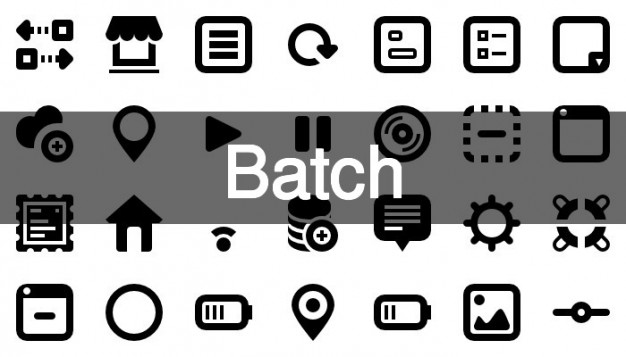 364 Batch icons collection Vector | Free Download