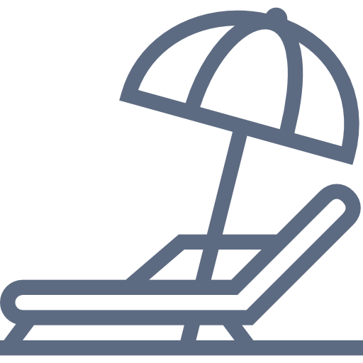 Beach chair icon symbol premium quality isolated Vector Image