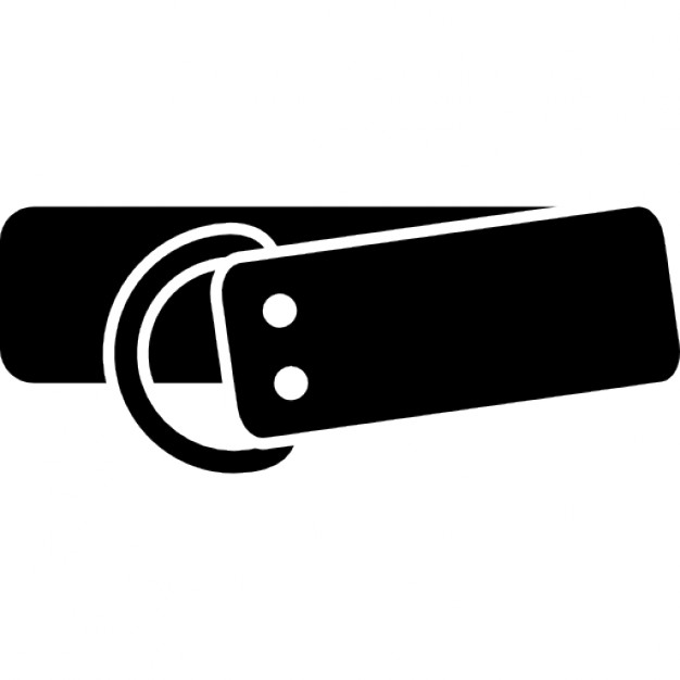 Metal belt buckle icon simple style Royalty Free Vector