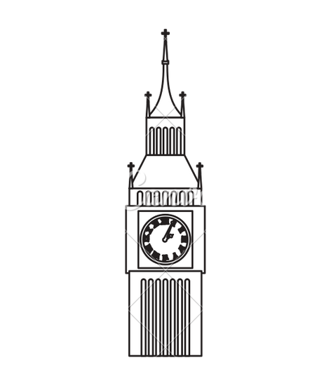 Big Ben Icon, Cartoon Style Stock Vector - Illustration: 78610807