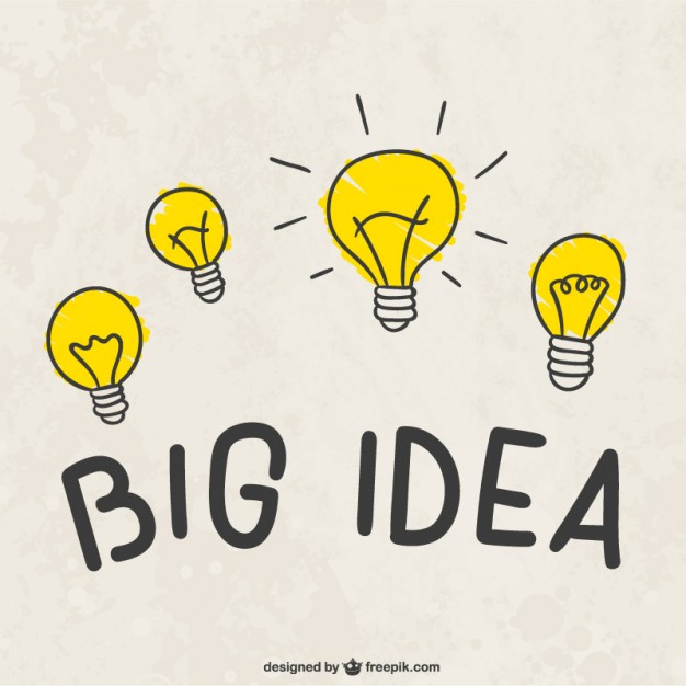 Light bulb gears big idea creativity icon. Isolated and flat 