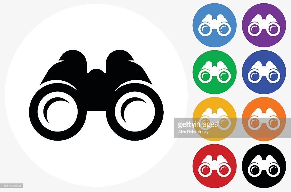 Binocular Field Glasses Flat Icon Vector Art | Thinkstock