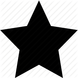 Minimalistic black star icon template Royalty Free Vector