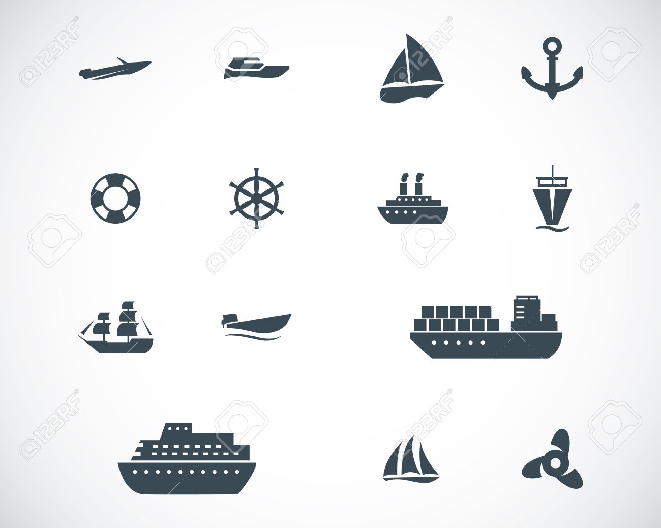 Fisherman in a boat icon Royalty Free Vector Image