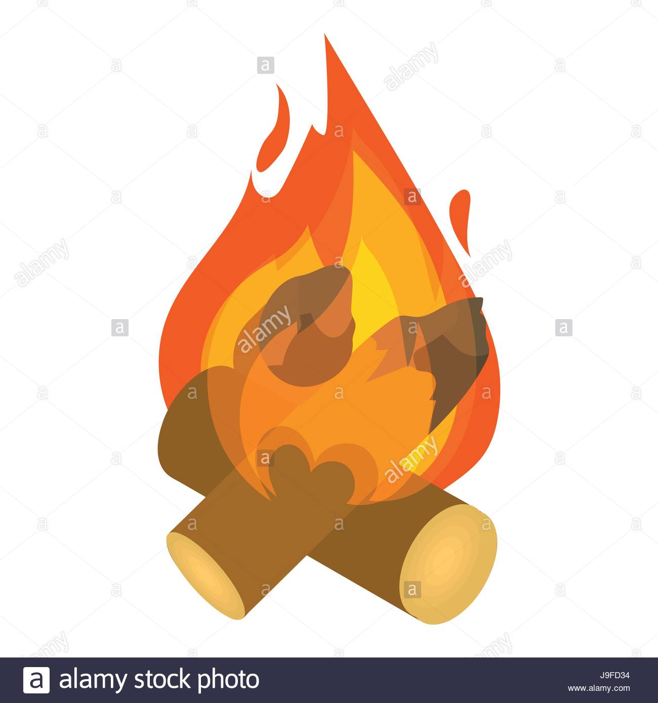 Bonfire, camp, campfire, camping, fire, log, wood icon | Icon 
