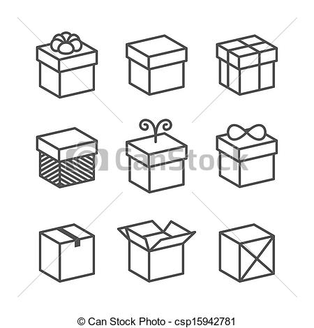 Free Vector Cardboard Box Icons | Drupal Style