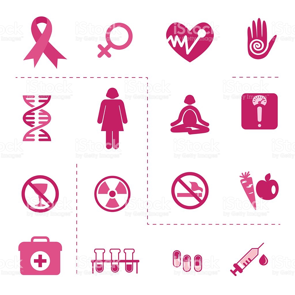 Breast Cancer Awareness pink ribbon icon Royalty Free Vector Clip 