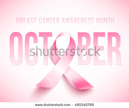 Symbol dove with breast cancer ribbon icon, vector clip art 