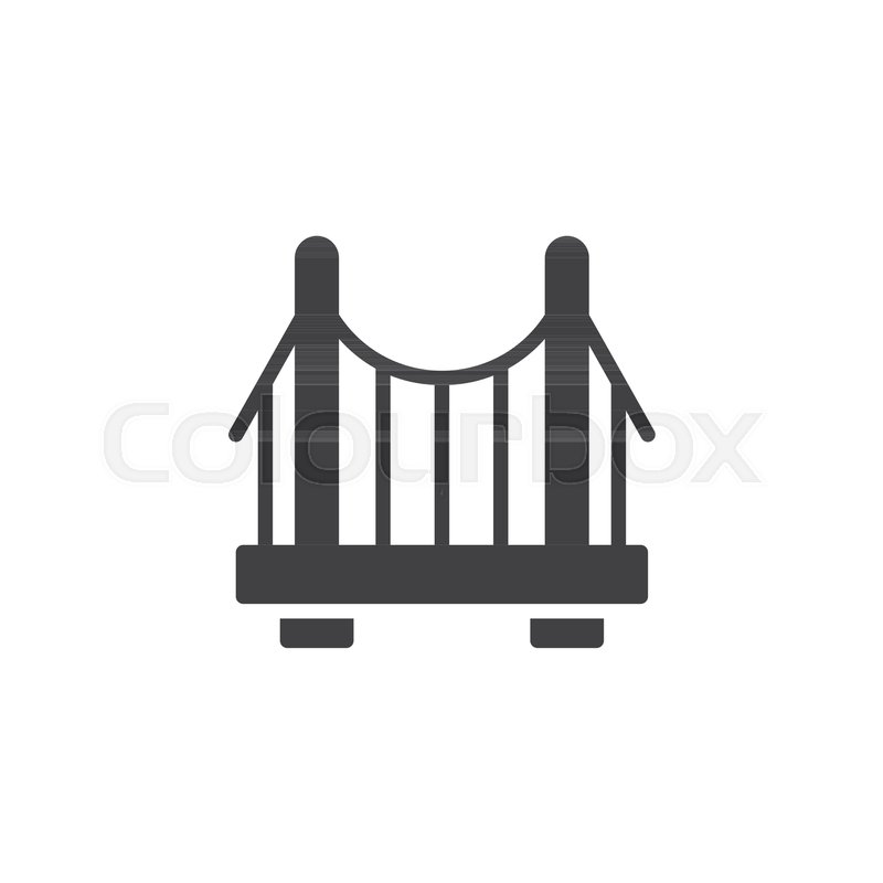 Bridge icon circle stock vector. Image of bridge, river - 95329076