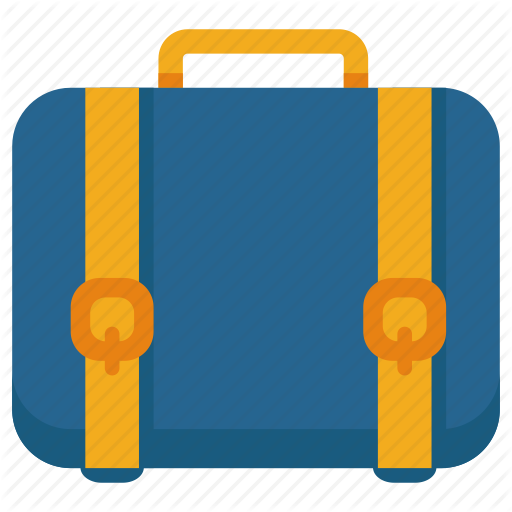 Briefcase in a circle - Free interface icons