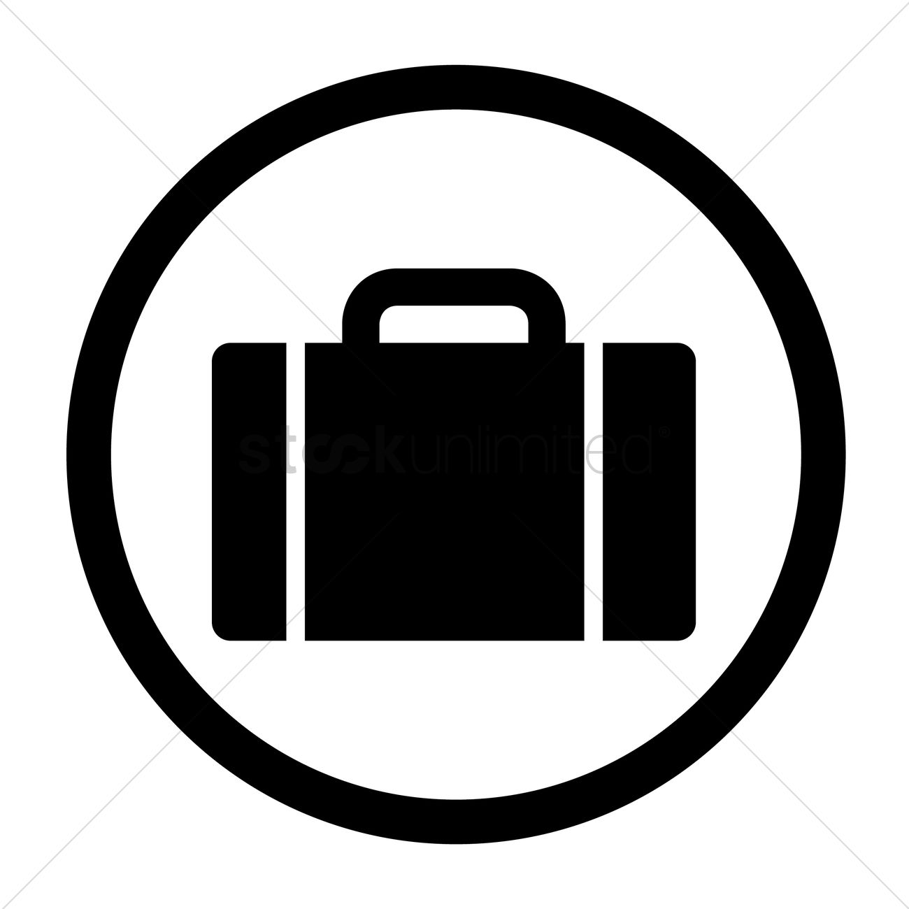 Hand Holding Briefcase Icon Vector Illustration Stock Vector 