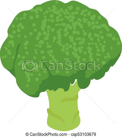 Broccoli Icon, Isometric 3d Style Stock Vector - Illustration 
