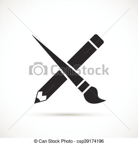Brush Icon Isolated On White Background Stock Vector Art  More 