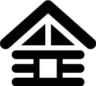 Black log cabin icon - Free black accommodation icons
