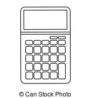 Calculator icon with mathematical symbols multiplication division 