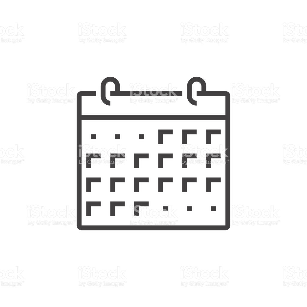 Calendar Line Icon Outline Vector Logo Illustration Linear 