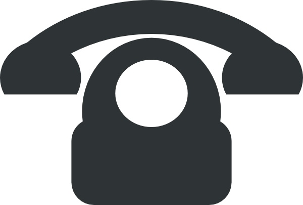 Phone Call vector icon. Style is flat symbol, black color, rounded 