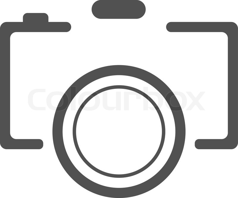 Vector Square Retro Camera Icon Stock Vector - Illustration of 