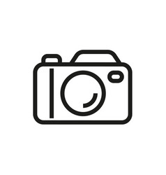 Camera icon in black on a white background. vector vector 