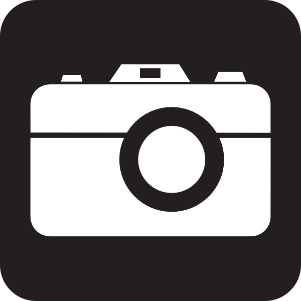 Abstract black camera icon on white background. vector 